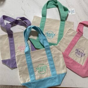 Trader Joe's Canvas Tote Bags Set